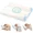 White Light Blue, variant on Ergonomic Contoured Memory Foam Pillow – Queen Size Cervical Support for Neck Pain Relief, Slow Rebound Dual Height with Arm Grooves for All Sleepers