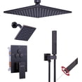thumbnail image 2 of Shower Faucet Set Matte  Shower System Push Button Diverter Shower Faucet with in Handheld Ceiling Mount  Shower Head with  Wall Mount Shower Head, 2 of 6