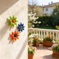 thumbnail image 4 of 8-Piece Metal Flower Wall Art Decor, Weatherproof Iron Sunflower Ornaments for Outdoor Garden Fence, Patio and Home Wall Hanging, 4 of 9
