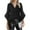 A_ Black, variant on Womens Split 3/4 Ruffle Sleeve Sparkly Tops Sequin V Neck Blouses Dressy Casual Fashion Spring Shirts for Party Black M