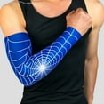 thumbnail image 5 of Farfi Athletic Sleeves Spider Web Pattern Breath Ability Arm Protector Arm Sleeves UV Protection for Protection, 5 of 8