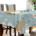 thumbnail image 3 of 54x72 Inch Tablecloth Polyester Square Tablecloth for Home Kitchen Dinner Decor Cute Capybara and Daisies, 3 of 9