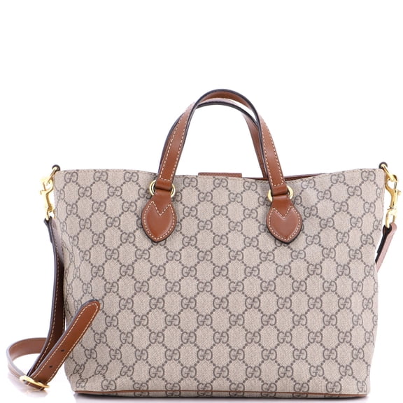 Pre-Owned Convertible Soft Tote GG Coated Canvas with Leather Small By Rebag