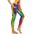 thumbnail image 4 of Women's High Waisted Yoga Leggings with Pockets，Colorful Tie Dye Vortex，Tummy Control Non See Through Workout Athletic Running Yoga Pants, 4 of 6
