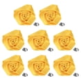 thumbnail image 1 of Paquete de 8 pines de solapa para trajes de hombre, broches de flores de 1.97" [Amarillo], 1 of 1