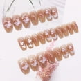 thumbnail image 4 of 1 Set Fake Nail Full Cover High Gloss Fade-Resistant DIY Nail Extending Three-dimensional Butterfly False Nail with Glue Nail Salon Supply, 4 of 10