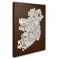 thumbnail image 3 of Trademark Art 'CHOCOLATE-Ireland Text Map' Canvas Art by Michael Tompsett, 3 of 4