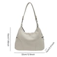 thumbnail image 5 of Bolso Bandolera Con PU para Mujer Correa Ajustable (beige), 5 of 5