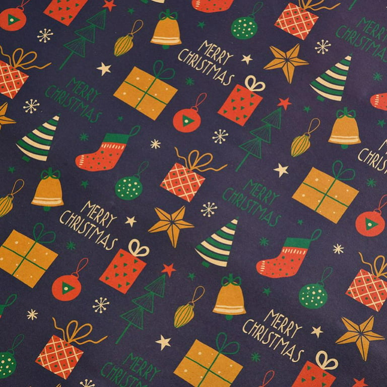 3 Rolls Christmas Wrapping Paper for Kids with Cut Christmas