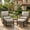 5PCS-Swivel Rocking Chairs & Ottomans & Side Table, variant on Opohoro Outdoor Swivel Chair Wicker Chairs Set of 2, Beige PE Rattan Patio Rockers with Beige Cushions for Porch or Backyard