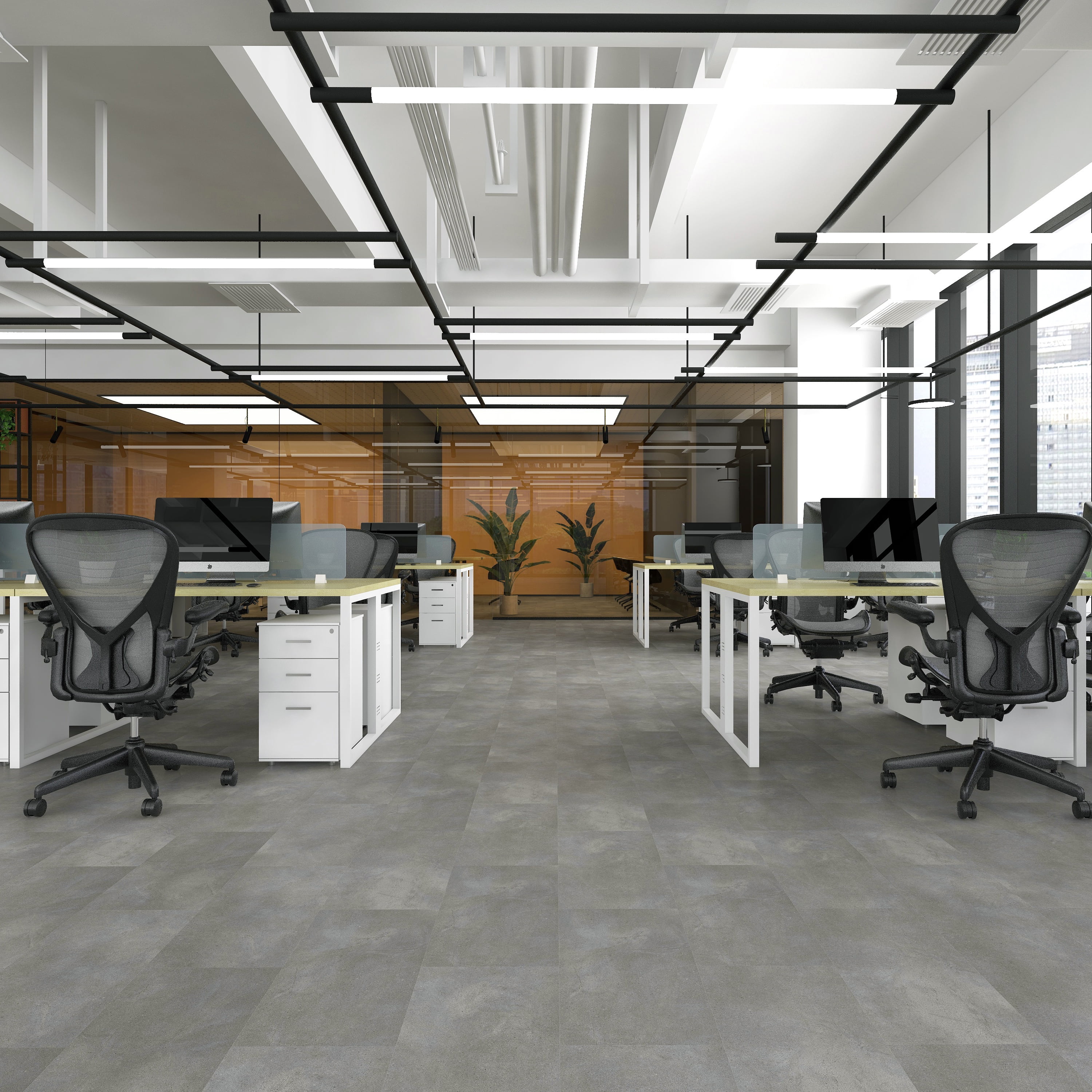 Dekorman Origin Padova Grey 5mm/12 mil x 12 in. W x 24 in. L Waterproof Click Lock Vinyl Tile Flooring (19.62 sq. sf/case)