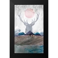 thumbnail image 2 of Duncan-He, Louis 12x18 Black Modern Framed Museum Art Print Titled - Deer and Mountains 2, 2 of 5