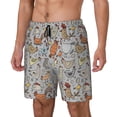 thumbnail image 2 of Uemuo Funny Chicken Pattern Mens Swim Trunks Quick Dry Board Shorts with Mesh Lining, Stretch Beach Shorts Quick Dry No-Chafing Board Shorts-Small, 2 of 9