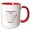 Red/White, variant on 3drose, Massachusetts State of the Usa, American Map, Facts Practical Details, 11oz Two-tone Blue Mug