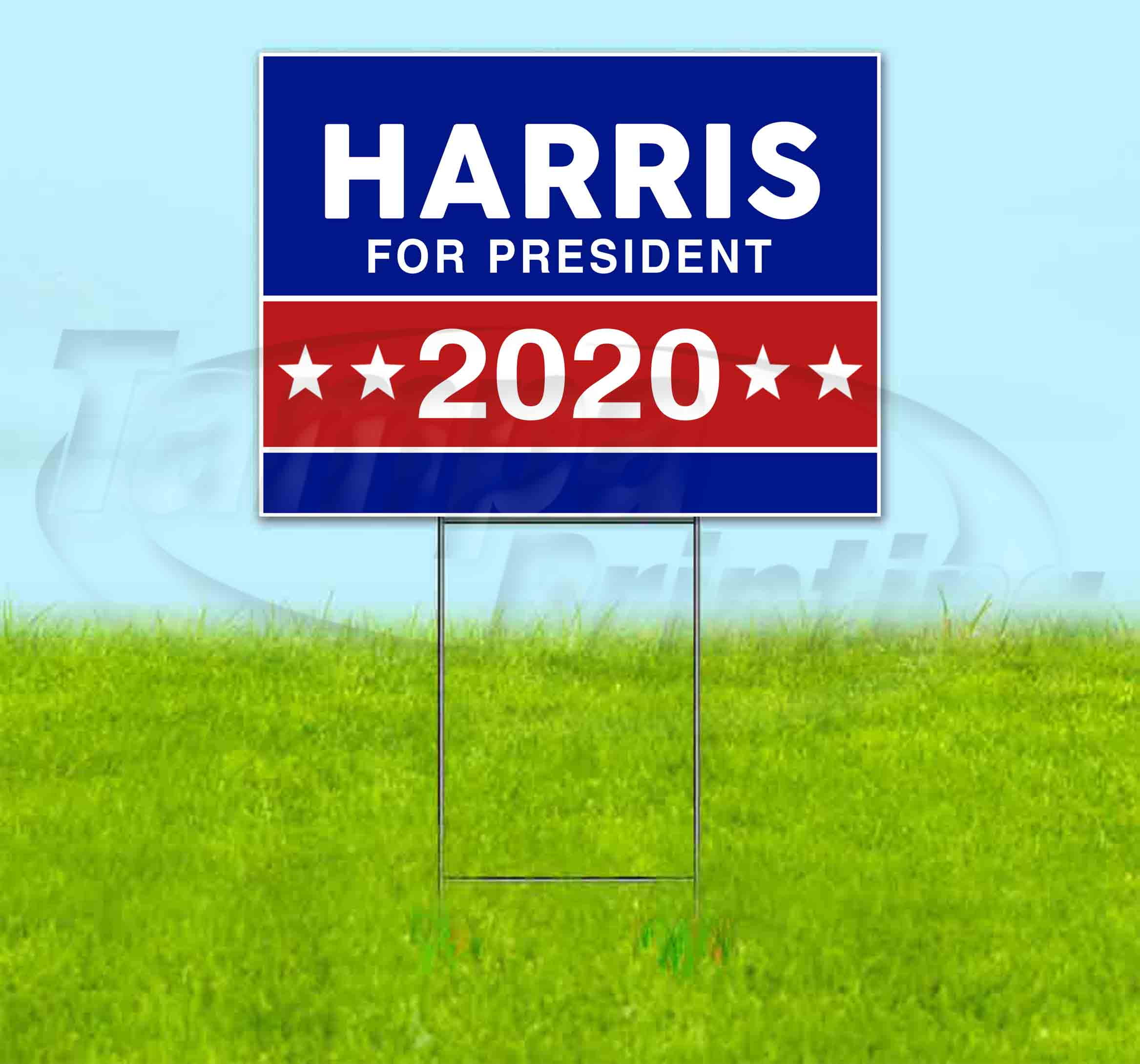 Harris For President 2020 (18" x 24") Yard Sign, Includes Metal Step