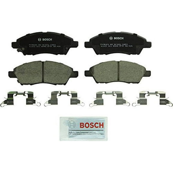Bosch BC1592 QuietCast Premium Ceramic Disc Brake Pad Set For Nissan: 2015-2016 Micra, 2013-2014 Tiida, 2012-2017 Versa, 2014-2017 Versa Note; Front