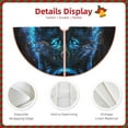 thumbnail image 4 of Daiia Cool Blue Light Wolf Drawing Merry Christmas Tree Skirt , Xmas Large Lace-up Tree Skirt, Santa Snowflakes Rustic Home Decorations New Year Party Farmhouse Decor-36", 4 of 7