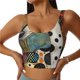 thumbnail image 1 of Balery Abstract Dalmatian Art Sujetadores deportivos con espalda cruzada para mujer, acolchados, sin costuras, de alto impacto, ideales para yoga, gimnasio, entrenamiento y fitness.-Large, 1 of 8
