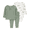 Green/White, variant on Baby and Toddler Outfit Set, 3-Piece, Sizes 0/3-24 Months