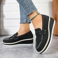 thumbnail image 2 of Avrnliq Womens Chunky Tassel Loafers Slip On Platform Casual Shoes Comfortable Everyday Wear Black,Size 37, 2 of 9