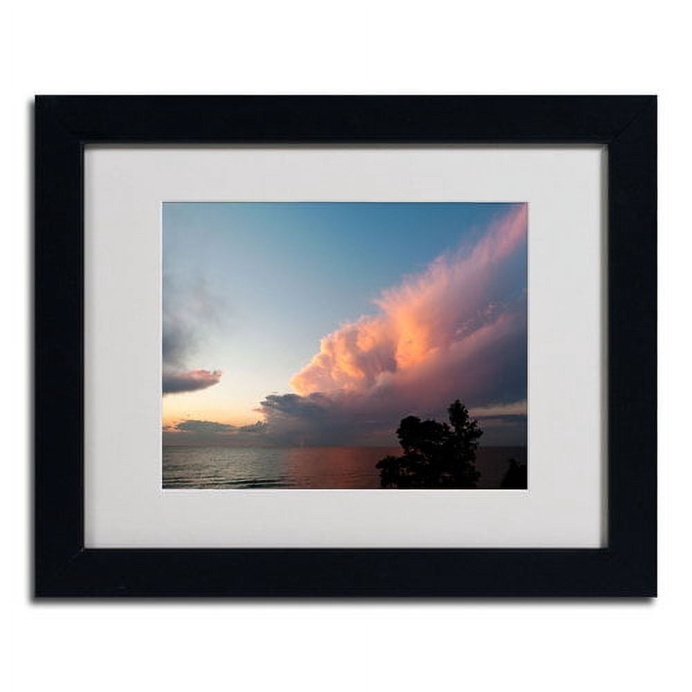 Trademark Fine Art "Summer Sunset Storm" by Kurt Shaffer, Black Frame
