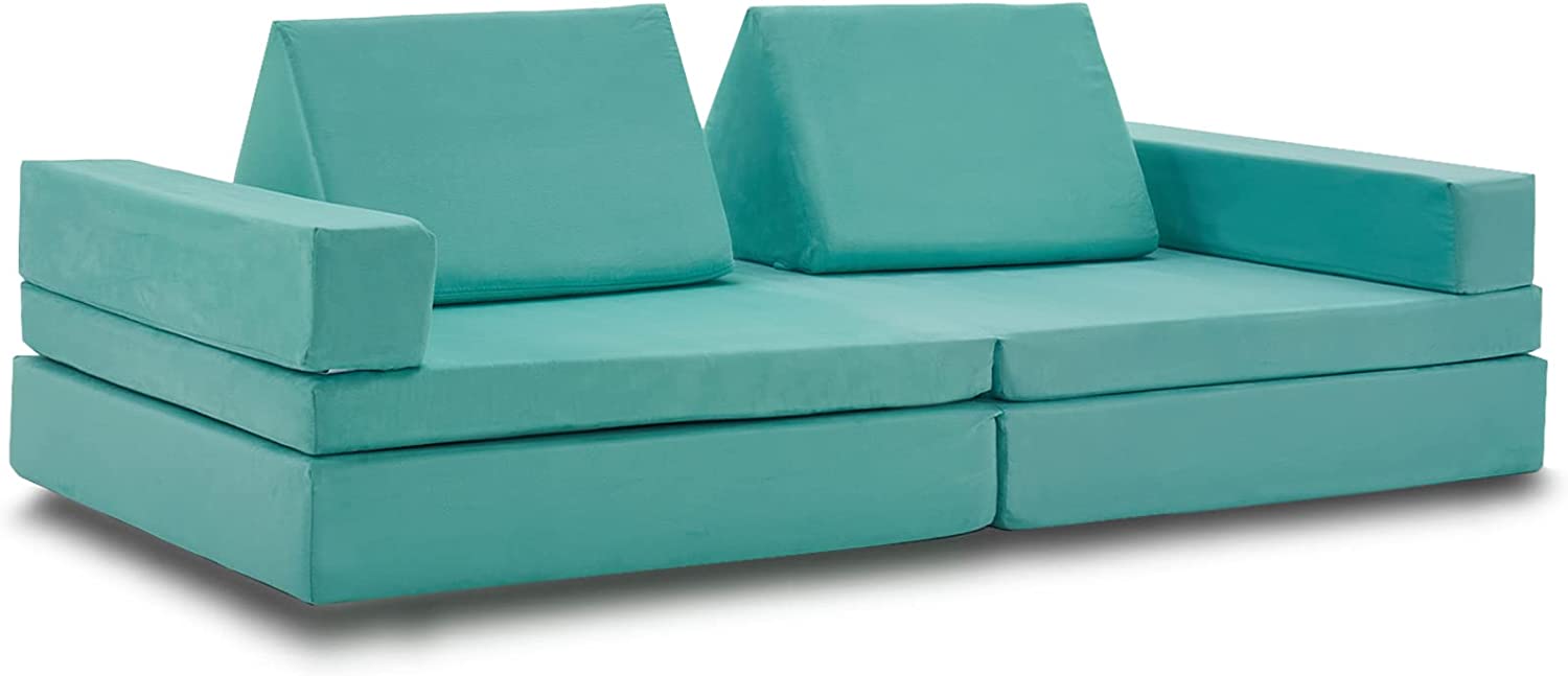 Jela Kids Couch 8PCS, Floor Sofa Modular Sofa,Playhouse Play Set for Toddlers Babies,Foam Play