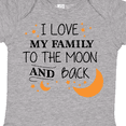 thumbnail image 4 of Inktastic I Love My Family to the Moon and Back Boys or Girls Baby Bodysuit, 4 of 5