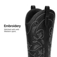thumbnail image 5 of DREAM PAIRS Botas Vaqueras para Mujer con Punta Cuadrada y Bordado Cosido, Cowboy Boots para Dama, 5 of 5