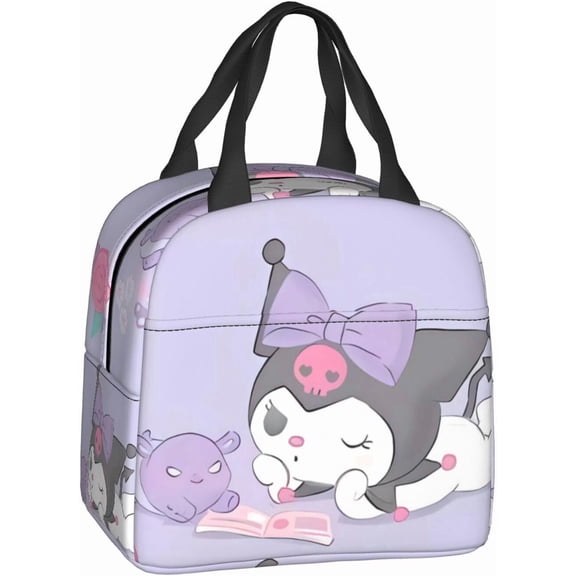 Lunch Bag, Kuromi Insulated Bag, Lightweight, Lunch Bag, Insulated Lunch Bag, Food Storage, Lunch Box, Unisex, For Work Commutes, Travel, Camping, Picnics