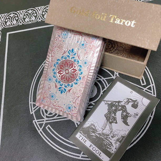 Nuevo Tarot de plástico clásico Waite 78 Tarot estampado en caliente cartas de juego de mesa impermeables en stock