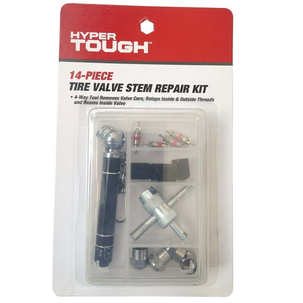 Hyper Tough Silver & Black Aluminum & Steel 14 Piece Tire Valve Stem