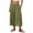 Army Green, variant on Women's Linen Cotton Pants Summer Wide Leg Casual Cropped Culottes With Pockets Loose Breathable Relaxed Fit Daily Trousers