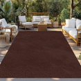 thumbnail image 2 of Solid Brown Outdoor Rug 5x7 Ft - Reversible Patio Rug Outdoor Camping Rugs, Vintage Minimalism Abstract Denim Pattern Washable Indoor Outdoor Area Rugs, Non-Slip Outdoor Carpet Runner for Deck/Porch, 2 of 8