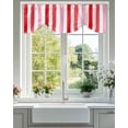 thumbnail image 2 of Red Pink Ombre Stripes Tie Up Valances Curtain, Adjustable Kitchen Minimalist Abstract Vertical Striped Valances for Windows Decor, Rod Pocket Short Curtains Set for Bedroom/Bathroom, 54"x18", 2 of 8