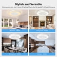 thumbnail image 3 of BLITZWILL 20 in Round Ceiling Fans with Lights, Dimmable Color Temperature and 6 Speeds, Remote & APP Control, Flush Mount Bladeless Reversible Motor, White, 3 of 12