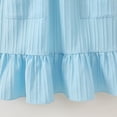 thumbnail image 6 of Girls 2 Piece Long Sleeve Top & Ruffled Dress Set, 3D Floral Appliqué Light Blue for Kids Little Girls Sizes 3-9,Size 3 T, 6 of 9