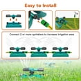thumbnail image 3 of Sprinklers for Yard, KIMHY Lawn Sprinkler with 1/2" Connector for Yard, Garden, Water Sprinkler for Lawn, 360° Rotating Oscillating sprinkler Built in Adjustable Sprayers for Grass, 1/2" Hose, 3 of 8