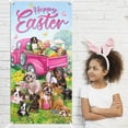thumbnail image 2 of Easter Bunny Door Banner Spring Holiday Decoration Happy Egg Design Hanging Sign For Indoor Outdoor Party Festive Home, 2 of 6