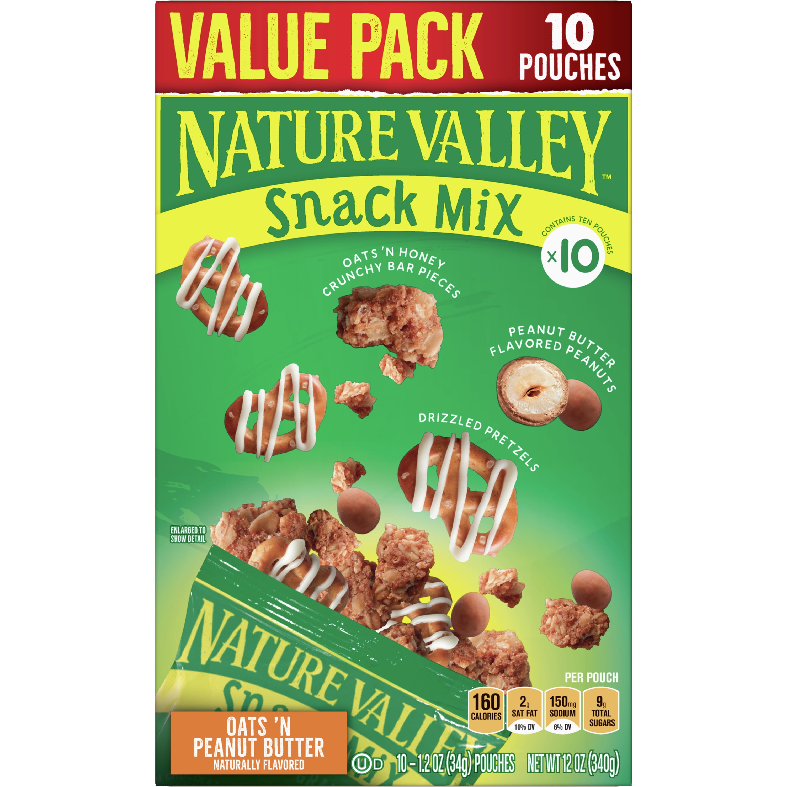 Nature Valley Crunchy Oats 'N Peanut Butter Snack Mix 10 Count