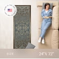 thumbnail image 4 of Maples Rugs Pelham Transitional Vintage Scroll Blue Brown Washable Hallway Runner Rug, 2' x 6', 4 of 9