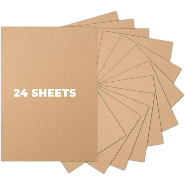 wqlpp-24 Sheets Cardstock Kraft Paper 8.5" x 11", 85 lb/230 GSM Card Stock Printer Paper for Cards Making, Office Printing, Cards for Wedding, Invitation, Business, Menus, Certificate, Brown