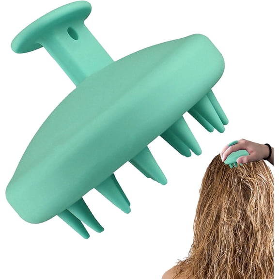 Hair Shampoo Brush,Ergonomic Scalp Scrubber for Hair Growth - Handheld Silicone Shower Scalp Scrubber Cleansing Brush for Hair Growth