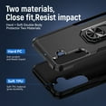 thumbnail image 2 of Allytechgroup Galaxy A35 Case with Ring Holder Stad,  Military Grade Shockproof Compatible with Car Mount Rugged Bumper Phone Case for Samsung Galaxy A35, Black, 2 of 9