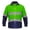 Green / Navy Blue, variant on High Visibility Hi Vis Reflective Safety Fluorescent Neon Work Shirts (Large, Bright Yellow/Navy Blue)