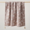 thumbnail image 3 of Lush Decor Zara Floral Block Reversible Cotton Throw Blanket Single 50" W x 60" L Terracotta - Floral Blanket For Bed, Couch, Or Chair - Boho Decor, 3 of 7