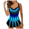thumbnail image 2 of Women‘s Tankini Large Bikini Set Digital Print Suspender Beach Split Swimsuit Please buy one or two sizes up, 2 of 7