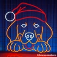 thumbnail image 2 of Glowneon Dachshund Dog Neon Sign, Dachshund Santa Hat LED Sign, Dachshund Lover Gift, Pet Shop Led, 2 of 4