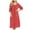 Red, variant on Kaemgyyd Zipper Robes for Women Fashion Striped 3/4 Sleeves Crew Neck Housecoat Loose Nightgowns Bathrobe Loungewear with Pockets