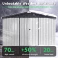 thumbnail image 6 of YODOLLA 12 x 12 ft. Outdoor Metal Storage Shed with Sliding Roof & Lockable Door in White, 6 of 6