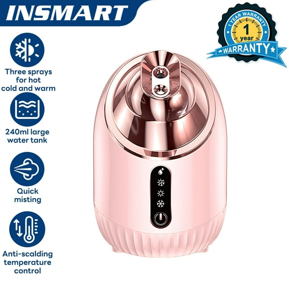 INSMART 3-in-1 Nano Ionic Facial Steamer, ABS material, Deep Hydration, Eye Relief & Pore Care